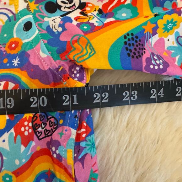 Disney Pride Collection Mickey Mouse Short Sleeve Button Down Shirt Medium NWOT - Picture 13 of 15